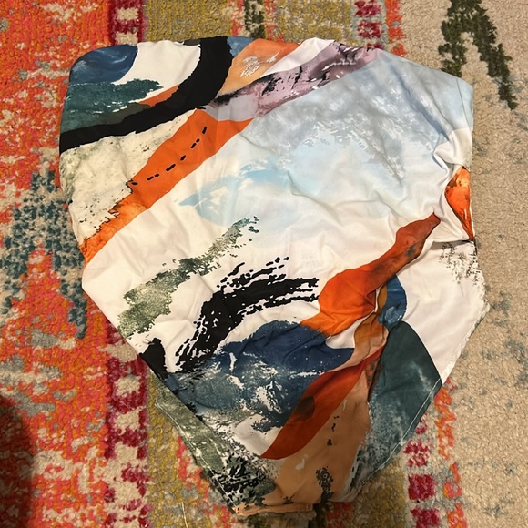 COMMENSE Colorful Printed Wrap Strapless Cropped Tank Top. Sleeveless. Size M - Picture 6 of 10